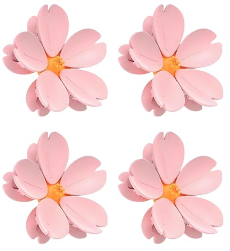 4 Pièces Magnétique Pince Sachet Alimentaire, Forme de Fleur Pince Alimentaire, Convient pour les Réfrigérateurs, les Armoires Métalliques, les Bureaux, les Cuisines et les Cafés