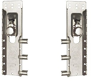 Schrankaufhänger 816 Schrank-Aufhängung Oberschrank | Stahl verzinkt | Küchschrank-Halter LINKS + RECHTS sichtbar zum Schrauben | Schrank-Aufhänger für Oberschrank & Hängeschrank | 1 Paar