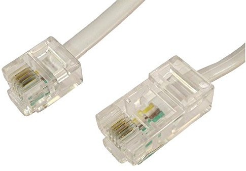 15 m, 15 m, prise RJ11 vers prise RJ45, prise RJ11 vers RJ45, modem ADSL, téléphone haut débit, câble, blanc, câble Ethernet