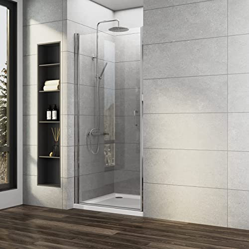 Duschtür Nischentür 90x195cm Pendeltüren 6mm NANO Beschichtung ESG Glas Schwingtür Drehtür Duschkabine Duschabtrennung Dusche Duschwand