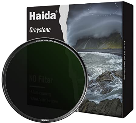 Haida Filtre à Densité Neutre 58mm ND1000 Filtre à Objectif Multicouche avec Bague Extérieure Dorée