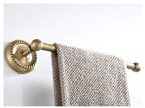 Bathroom towel bar Bronze Bathroom Accessories Antique Toilet Brush Holder Vintage WC Roll Paper Holder Ceramic Double Cup Holder Brass Soap Dishes (Color : Towel ring)