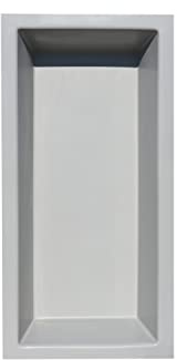 Wacredo GFK Rechteckbecken 200 x 100 x 35cm Kneippbecken Teichbecken Wasserspielbecken architektonisches Wasserbecken für Wasserspiel Glasfaser (Grau)