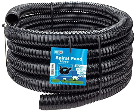 Black Corrugated Flexible Pond Hose Fish Garden Filter Pump Marine Flexi Pipe 20 25 32 38 40 50mm - 1 1.25 1.5 2 (25mm (1), 20 Metres)