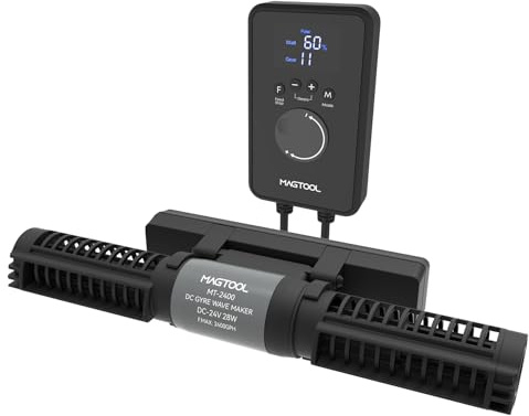 Magtool 1600–4200 GPH Aquarium Strömungspumpe Umwälzpumpe, Einstellbare Querstrompumpe mit Controller, 360° Wave Maker Aquarium für Süß-und Salzwasseraquarien