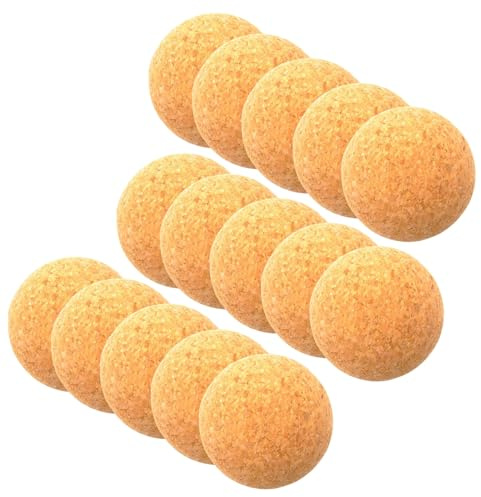 15 x Wein Korkkugel 6 cm – Weinkorken Kugelstopfen aus Presskork | Für Dekanter und Karaffen, Vorratsgläser, Wohnraumdeko und DIY, Wein, Whisky, Rum, Cognac und Obstbrand
