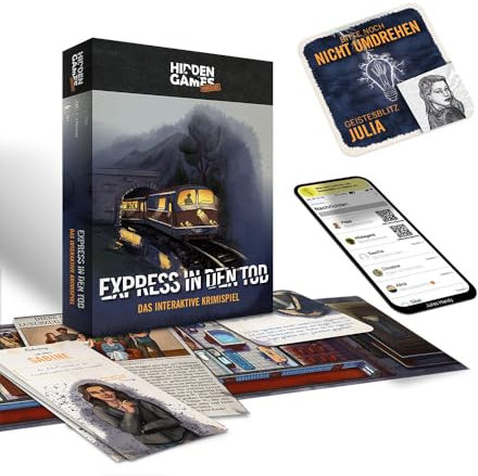 Hidden Games Hangover - Express in den Tod - Das interaktive KrimiDinner - Deutsch - Realistisches Krimispiel, interaktives Krimispiel, spannendes Detektivspiel, Escape Room Spiel