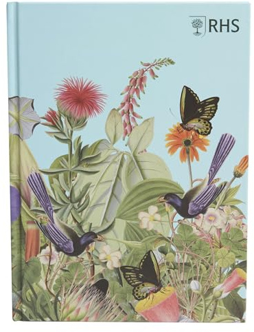 RHS The Royal Horticultural Society Skizzenbuch, 160 Seiten, gebunden, 110 g/m², Vogelszene, A5, mehrfarbig, zum Skizzieren, Zeichnen, Scrapbooking, Notizen, Ideen, Malen, Acryl, Aquarell