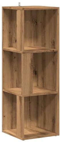 Genérico Wenjingqi-856721 Eckschrank aus Holztechnik, Eiche, 33 x 33 x 100 cm