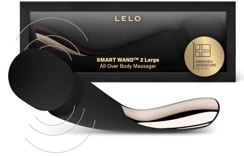 LELO SMART WAND 2 Large Manueller Ganzkörper-Massagestab für wasserdichte Entspannung und perfekt für Körper und Nacken (Black)