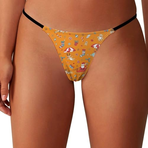 SMAZDFXX Cadeaux du Père Noël sous-vêtements charmants et Invisibles pour Femmes Cadeaux du Père Noël Culottes Modernes Tongs