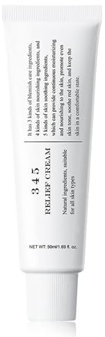 345 Relief Cream, 345 Beruhigende Creme, Feuchtigkeitscreme Gesicht, 345 Intensive Repair cream, Soothing Face Moisturiser cream Skincare, Hautbarriere Reparaturcreme für Akne und Fettige Haut, 50ml