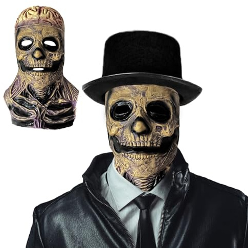 KEELYY Horror Maske für Halloween und Karneval, Vollkopf Horrormaske aus Latex, 3D Realistische Ganzer Kopf Maske Horror Monster Cosplay