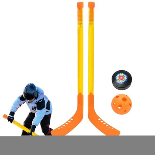 Weqizuerqi Indoor Hockey Sticks, Hockey Sticks for - Sports Ice Set, Outdoor Stick for Beginners, Ice Training Set for Boys