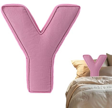 Genérico Almohada con Letras En Inglés - Almohada De Peluche Abrazable | Cojín Suave Y Relleno para La Siesta | Cojín Lavable para Sala De Juegos, Sofá, Dormitorio, Sala De Estar, Cama Y Patio