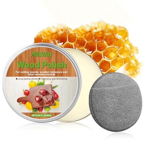 AllisWay Huile Planche a Decouper, Huile Bois, Vernis Alimentaire pour Bois, Ingrédients Naturels, Incolores et Inodores, Adaptés aux Planches à Découper Vaisselle en Bois et Autres Produits en Bois