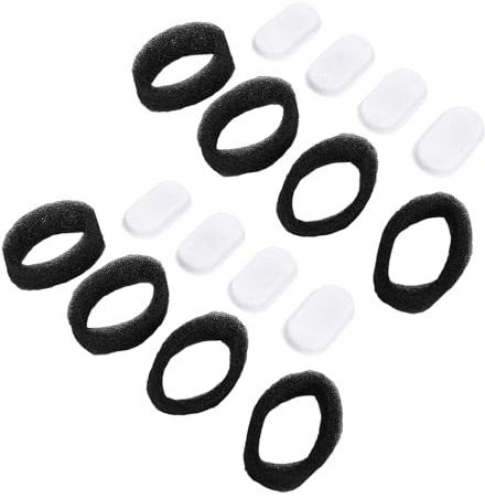 Fabater Chats Foultres d'eau Potable Filtre Activé des éléments de Filtre à Carbone pour Circulation d'eau Propre, adapté à la Fontaine pour Animaux de Compagnie, Paquet de 4 et 4 éponges (Style 2)