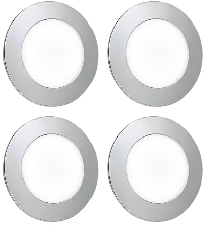 Leddy Living 4 PZ Faretti LED Incasso NIX ANIDEA SL-SLN0005 2W 150LM 220V 6000K IP44 Ultrasottili Ø73mm con Trasformatore Integrato Luce Bianca Fredda per Interni (4)