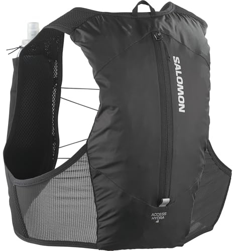 Salomon Hydra Access Vest 4 One Flask, gilet di idratazione minimalista con tasche facili da usare, bere senza sforzo e comfort SensiFit, borraccia morbida da 500 ml inclusa per brevi percorsi