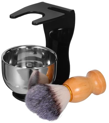 VILLCASE Blaireau Et Bol à Raser Pour Hommes Rasage Avec Blaireau Et Bol à Mousse Kit Rasage Pour Entretien Barbe