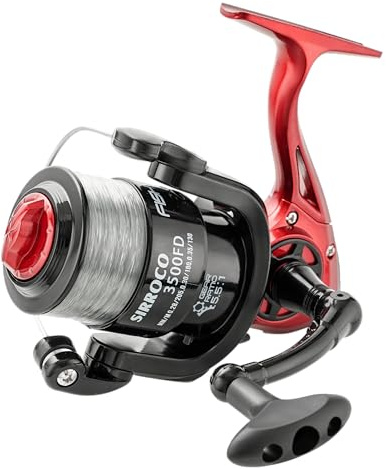 FISHZONE SIRROCO FD5000 SPIN Front Drag Fixed Spool Fishing Reel (Pre Spooled with 10lb Line) Marine & Freshwater