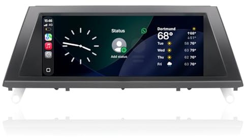 Actualización de pantalla táctil compatible con BMW X5 X6 E70 E71 2003-2009 con sistema CCC CarPlay inalámbrico y Android Auto Conserva el iDrive el reproductor de CD y la radio originales Plug & Play