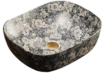 Guardaroba Lavandino da bagno in ceramica, 48 * 39 * 14 cm, lavabo appoggio in porcellana (vasca singola) Moderno