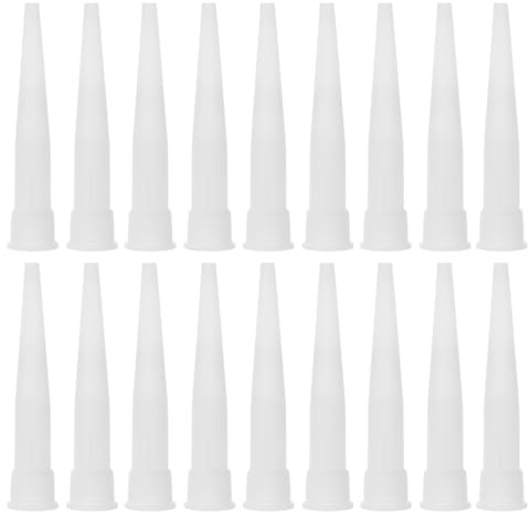ELAYARD 100 Punte per Ugelli in Plastica per Calafataggio Applicatore di Colla per Sigillatura Vetro Diametro Interno 14 CM Set da 100 Pezzi per Uso Professionale e Fai-da-Te