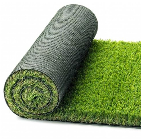 OLIVO.shop Herbe synthétique pour extérieur, rouleau de gazon artificiel artificiel pour jardin, terrasse, balcon, pelouse synthétique épaisseur 40 mm, LUXURY SOFT GRASS GREEN (2 x 6 m)