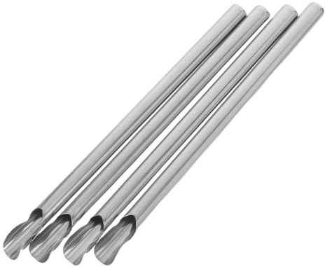 SHINEOFI 4 Pajitas Reutilizables de Acero Inoxidable Plateadas, Resistentes y Creativas para Bebidas Frías de Verano como Batidos y Cócteles