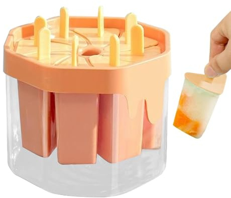 Moldes para Alimentos - 8 Cavidades Reutilizable Antiadherente,Fabricante de Helados,Para Helados, Bebidas, Zumos, Leche, Apto para Congelador, Cocina, Hogar, Restaurante