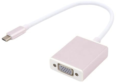 MHADBKH Type C to VGA Adapter Cable 15 Pin D Sub Female to Female Connector Cord Wire for Laptop Monitors Projector Computer USB C to VGA Converter