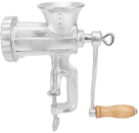 Aramox Hachoir à Viande Manuel, Fonte Revêtue d'étain avec Pince de Table, Hachoir à Manivelle pour la Cuisine à la Maison et au Camping