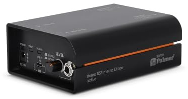 Palmer SPREE – Active Stereo USB-C Media DI Box, Black