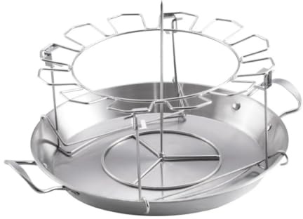 Soporte de brochetas de acero inoxidable para freidora de aire, 6Qt 8Qt | Rejilla vertical desmontable, 7.7 x 5.4in para 6Qt, 8.7 x 6.2in para 8Qt(E-Only Stand)