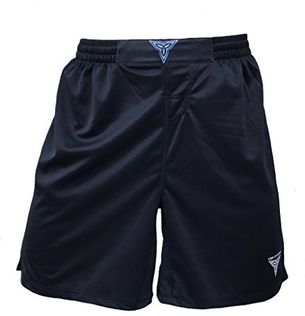 TRI-TITANS Performance MMA BJJ Wrestling Fight Shorts Youths - MMA Shorts - Jiu Jitsu - Youth Fight Shorts - Boxing - BJJ Shorts - UFC Shorts Adult XS Black