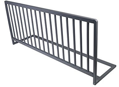 Safetots Extra breites extra hohes Bettgitter aus Holz, grau, 60 cm hoch x 140 cm breit, Kleinkind-Bettgitter für Sicherheit, sicheres Kinderbettgitter, vormontiert, einfache Installation