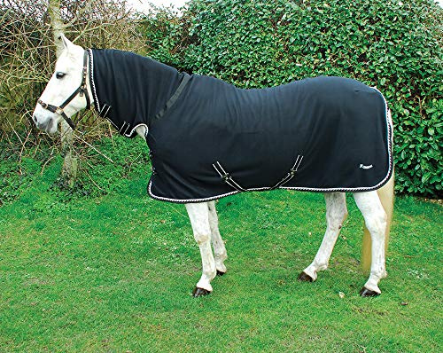 Rhinegold 0 Full Neck Fleece Rug Fleecedecke mit durchgehendem Hals, Schwarz, 2 m