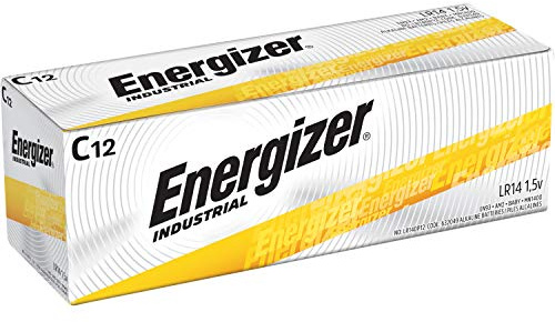 Energizer Industrial Alkaline C Batteries, 1.5 Volt, 72 Count