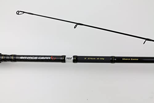 Savage Gear SG2 Shore Game 274cm 20-60g - Spinnrute zum Zanderfischen, Zanderrute zum Gummifischangeln, Jigrute, Raubfischrute für Gummiköder & Wobbler