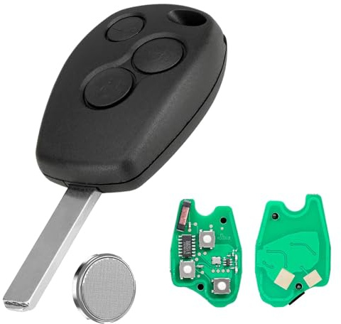 433MHz 3 Buttons Remote Key Fob for Renault Clio Trafic Vivaro Kangoo Twingo Master & Dacia Duster VA2 Blade PCF7947 Chip