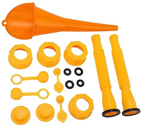 Tappi di Sfiato della Tanica del Gas, Kit di Sostituzione del Beccuccio della Tanica del Gas Tappi Dell'ugello della del Gas con Imbuto per la Maggior Parte delle Taniche