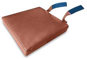 Quattro Meble Braun Echtleder Stuhlkissen mit Klettverschluss Lederkissen Sitzpolster fur Sessel Stuhle Echt Leder Kissen Sitzauflage Auflage Model 2PM Leder Antique (50x40 cm)