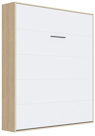 SMARTBett Schrankbett M1 160x200 Vertikal Kaiser Eiche/Weiss