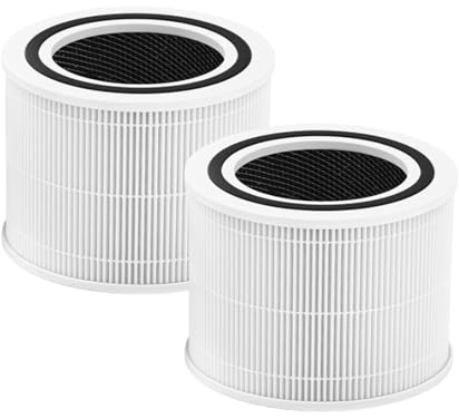 BAMBOOST 2 filtros de repuesto para purificador de aire LEVOIT Core 200S, filtro de repuesto 3 en 1 H13-True HEPA core 200-RF