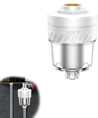 BUDPSI 1/2 Pouce Filtre Robinet Anti Calcaire 316 Acier Inoxydable Filtration Eau Bouteille Filtrante, Filtre Chauffe Eau Purificateur D'eau Domestique, pour Chauffe Eau D'extrémité D'eau Froide