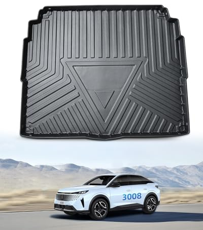 LANGBEAN TPE Kofferraummatte für Peugeot 3008 II 2016-2023 | Hinten Kofferraum Schutzmatte Original, Kofferraumschutz mit Hohem Rand, Rutschfestes und Wasserdichtes