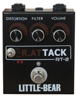 Diheohg 3-Gang-Gitarreneffekte, Bassverzerrungseffekte, Monoblock-Effekte, Fuzzy-Pedal, LED-RAT-Multifunktions-Komforteffekte