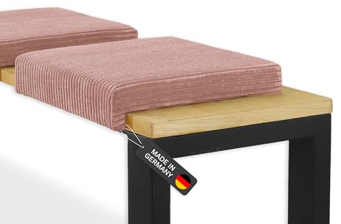 Lycce Bankauflage/Klemmkissen 1 Leiste, Cord, Banktiefe ab 35cm Powder Rosa