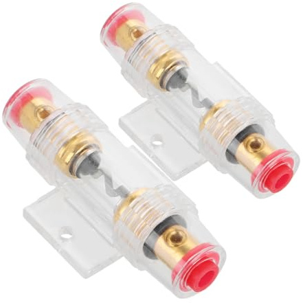 TOPPERFUN 2pezzi Portafusibile Agu Trasparente Supporto Fusibile Per Autoradio Connettore Fusibile Audio Auto Alloggiamento Protezione Circuito